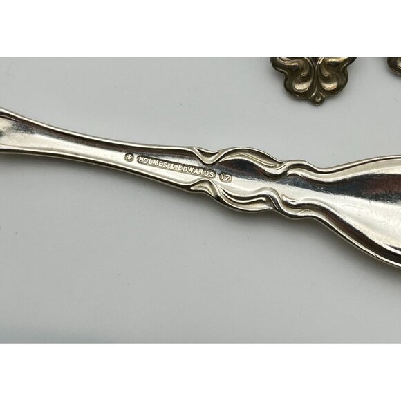 Vintage Holmes & Edwards Salad Forks Set of 5 Chalon Chatsworth Monogrammed - Picture 3 of 10